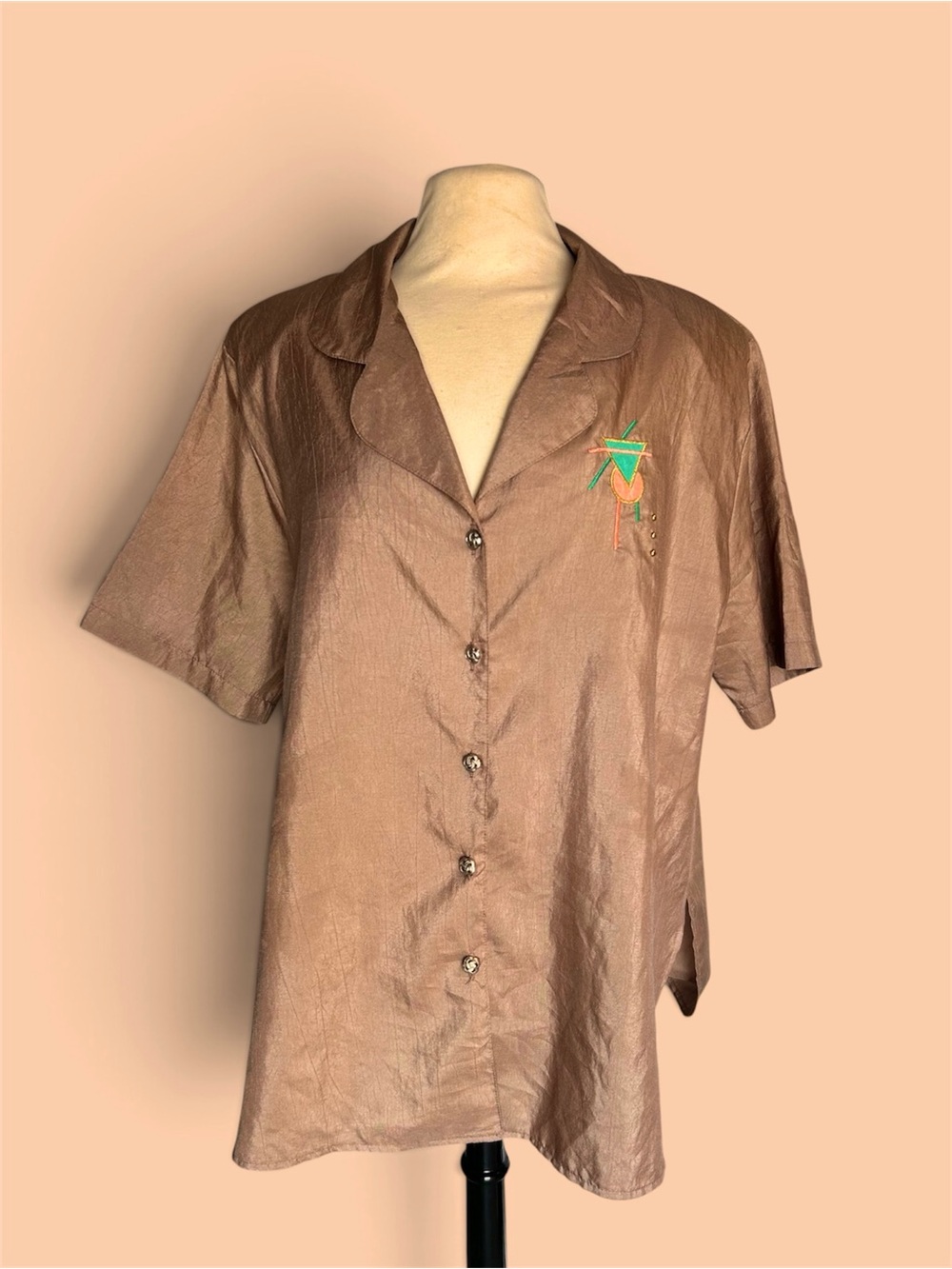 Retro Geometric Button Down - Picture 2 of 4